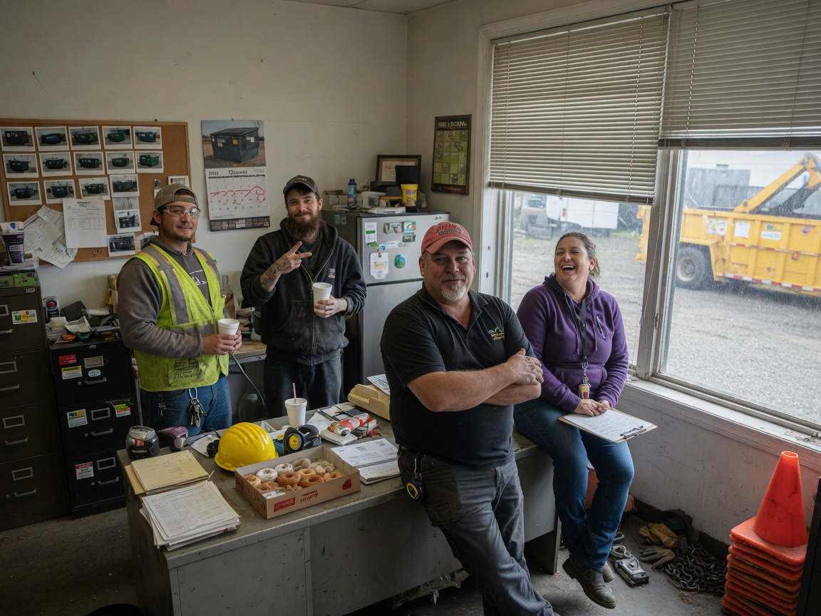 The Columbus Dumpster Rental pros team at work in Columbus